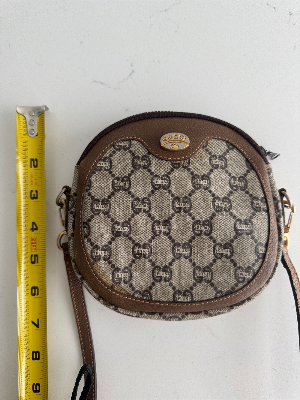 Gucci Beige and Brown Monogram Crossbody Bag - Picture 10 of 10